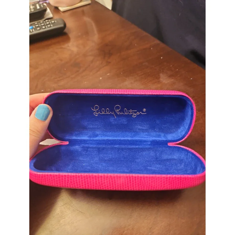 Lilly Pulitzer Bright Pink Glasses Case
